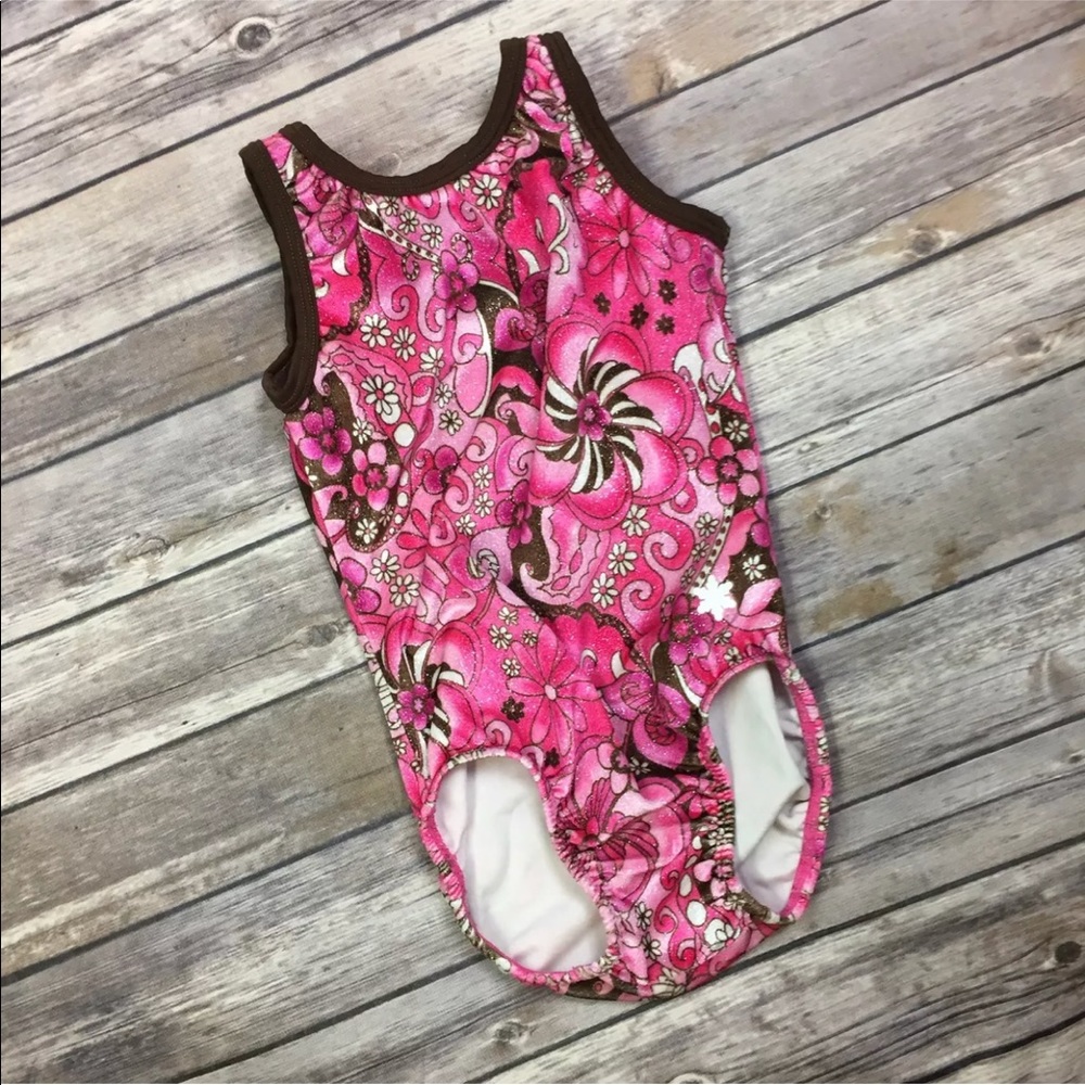 Snowflake Designs Girls Kids Glitter Leotard